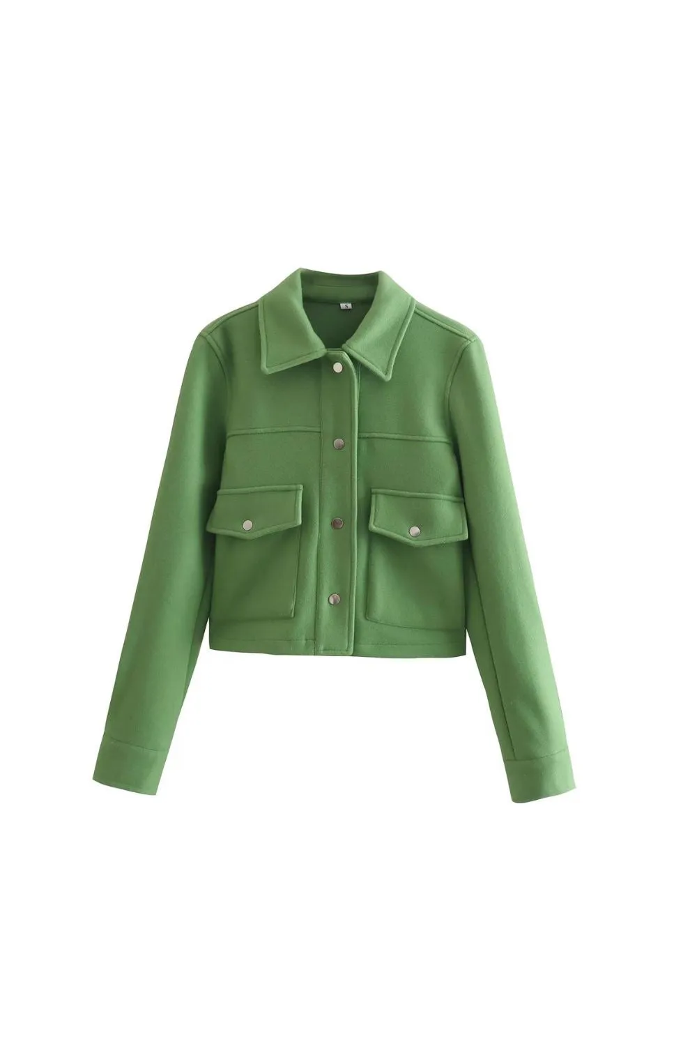 ' Isaiah' Metal Buttoned Cropped Jacket