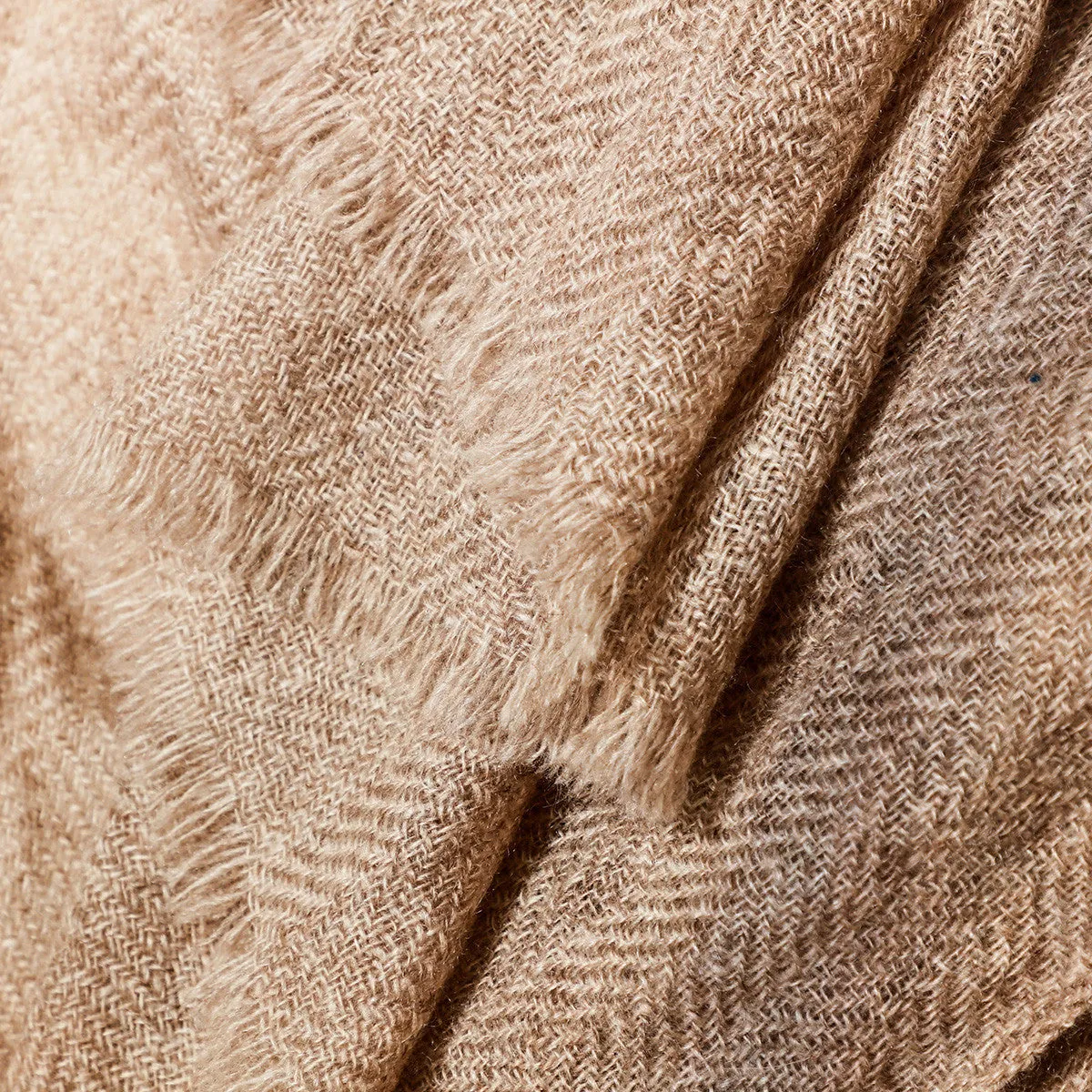 100% Cashmere Fringe Herringbone Scarves