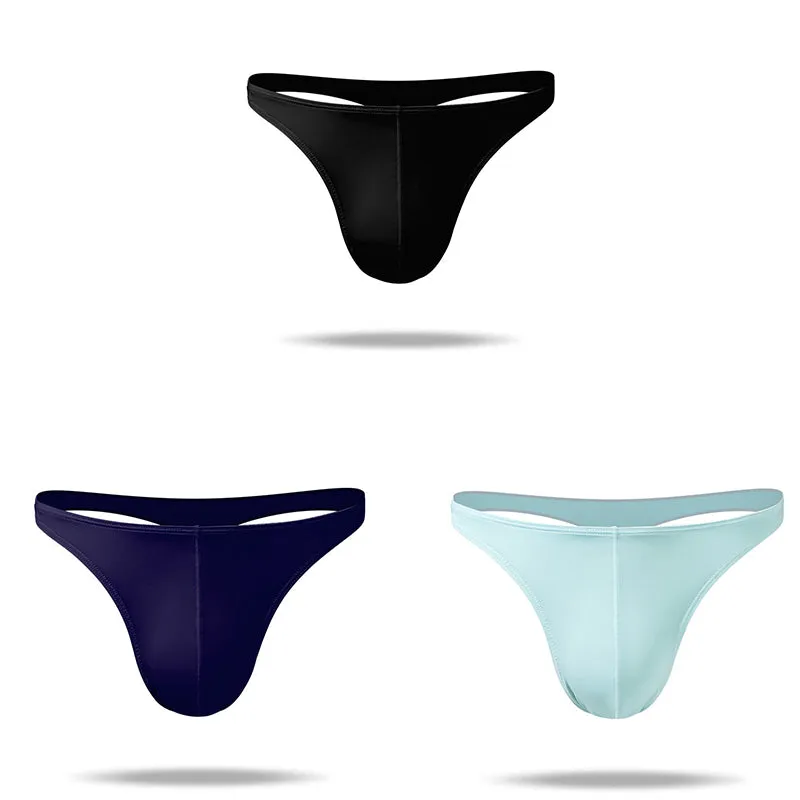 3 Pics Newest Superior Ice Silk Cool Comfortable Men's Thong