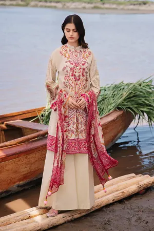 3 Piece Unstitched Embroidered Suit | 410-B