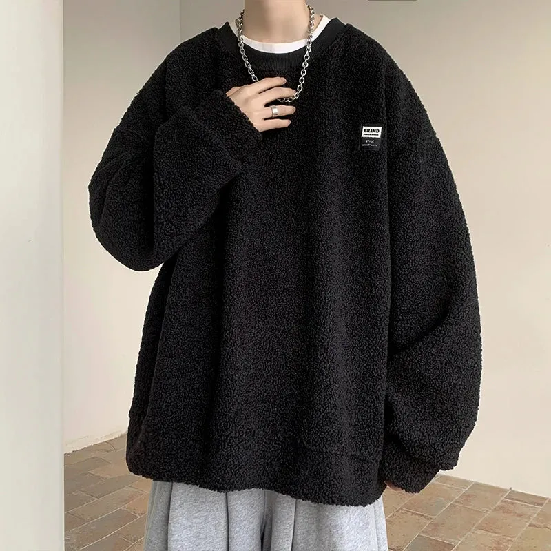 Aidase Autumn New Solid Hoodie Men Harajuku Fashion Casual Oversized Hoodies Korean Man Harajuku Crewneck Hoodie 5XL