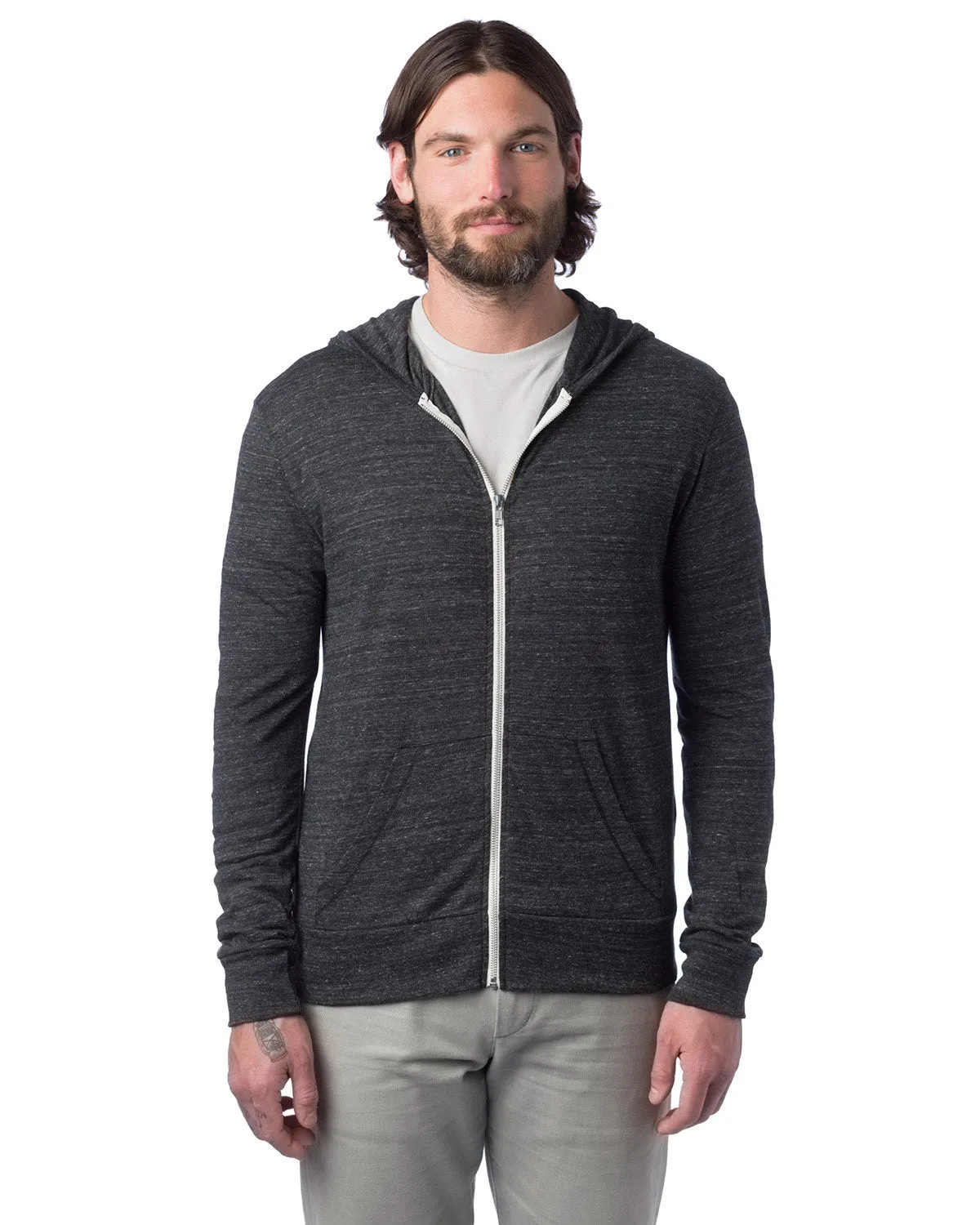 Alternative Eco-Jersey Zip Hoodie,  Eco Black