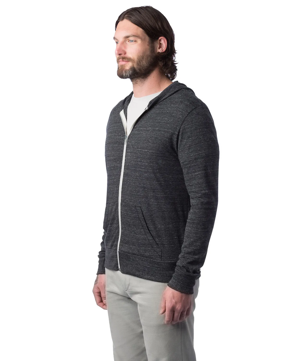 Alternative Eco-Jersey Zip Hoodie,  Eco Black