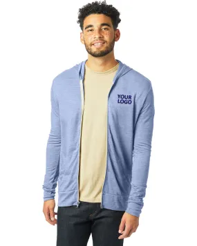 Alternative Eco-Jersey Zip Hoodie,  Eco Pacific Blue