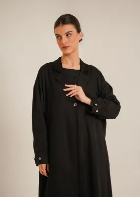 Amal Black Abaya &Laila Black Slip