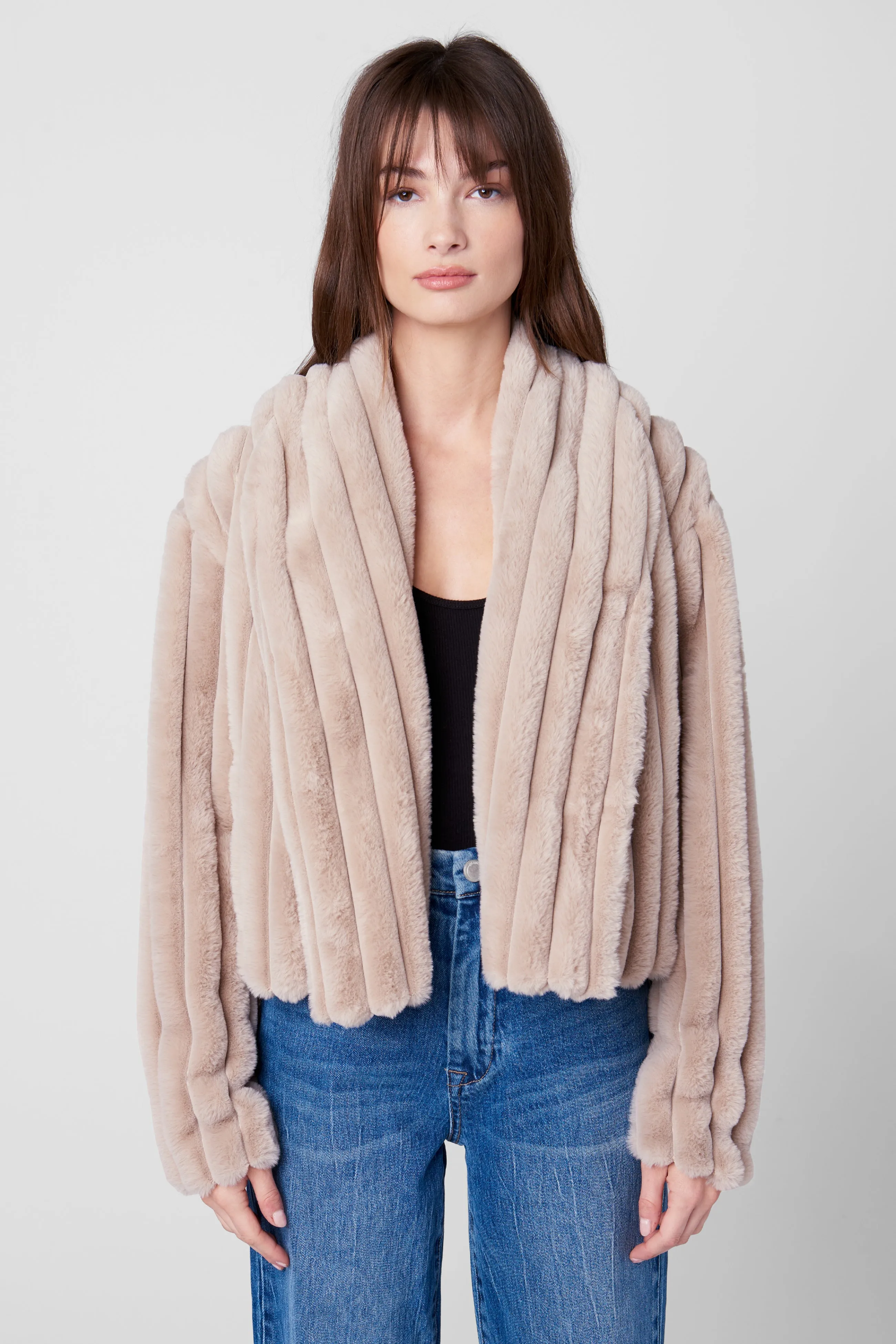 Angel Heart Faux Fur Cropped Jacket