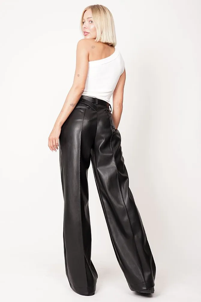 Anti Eco-Leather Pants Black