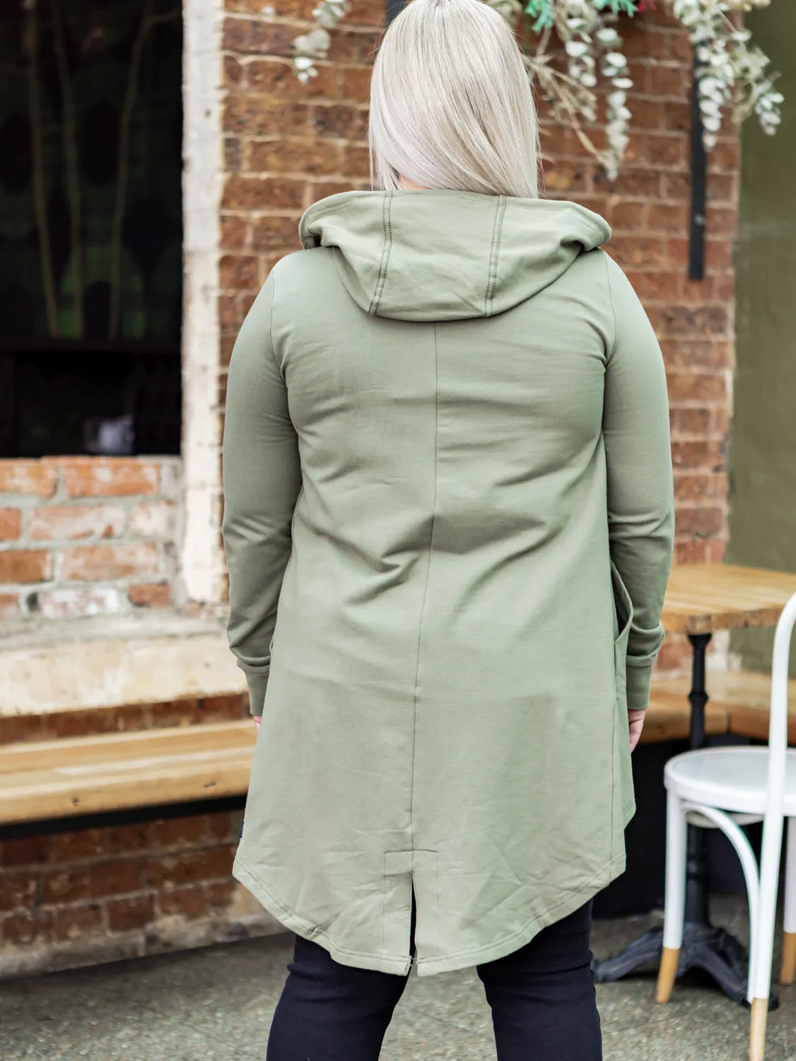 Ashleigh Hooded Cardi - Khaki