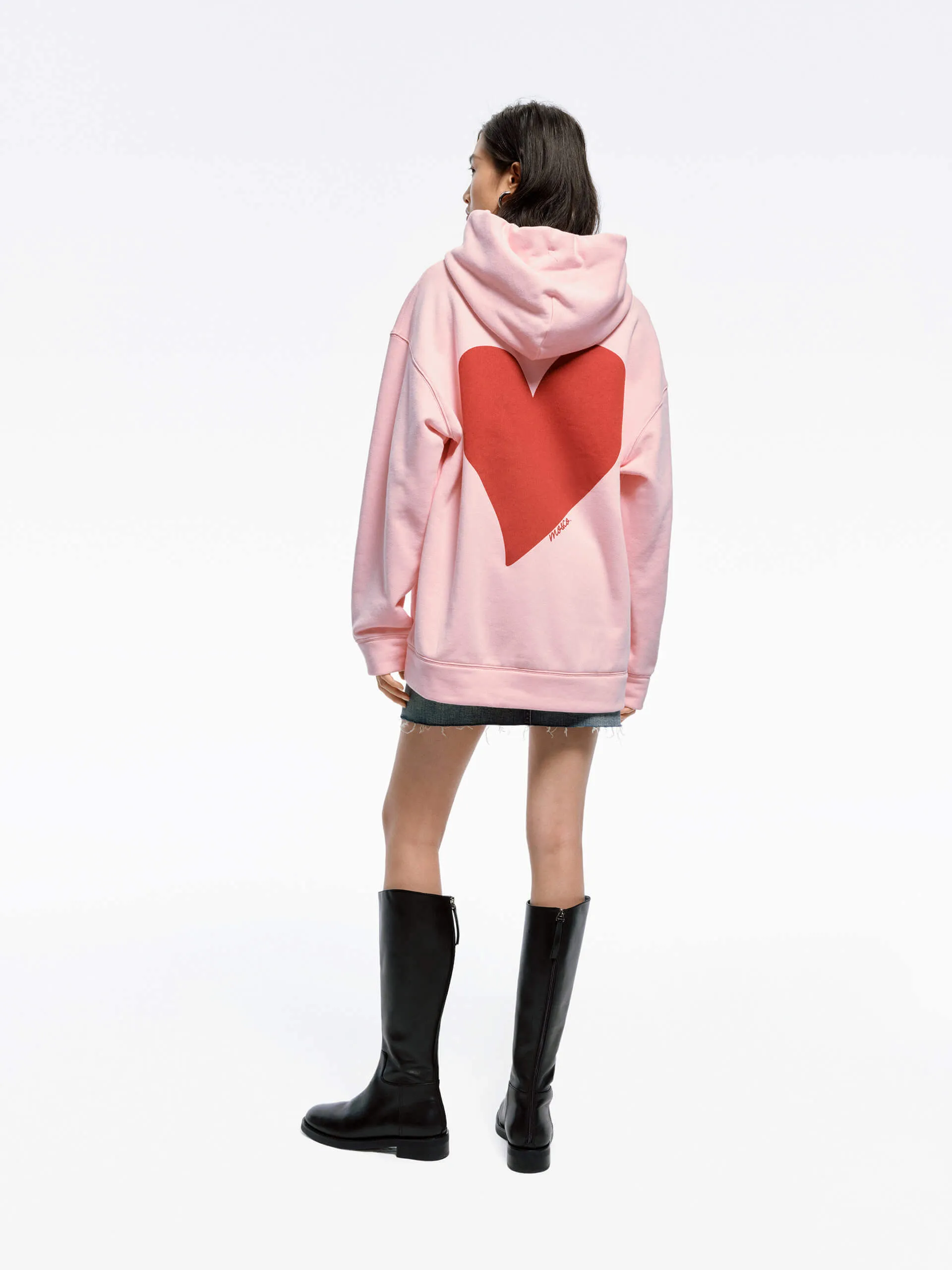 Back Heart Pattern Sweatshirt