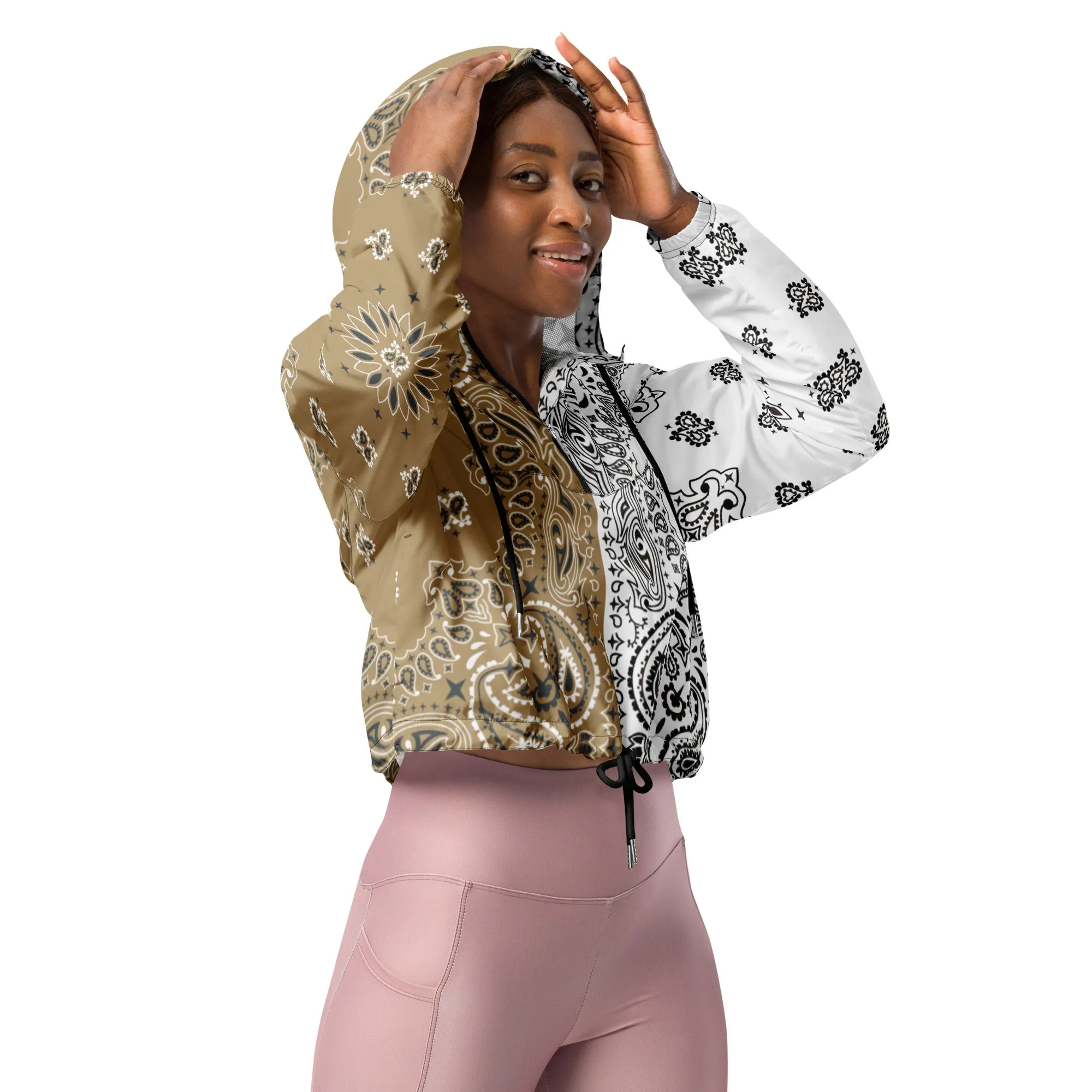 Bandana Print Women’s cropped windbreaker