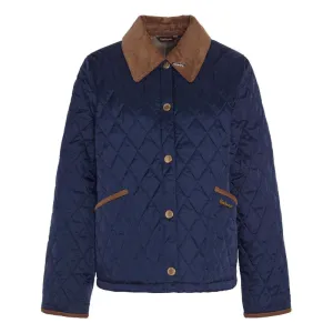 Barbour 30th Anniversary Cropped Ladies Liddesdale Jacket - Navy/Classic