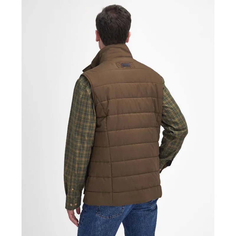 Barbour Bradford Tattersall Mens Gilet - Dark Sand