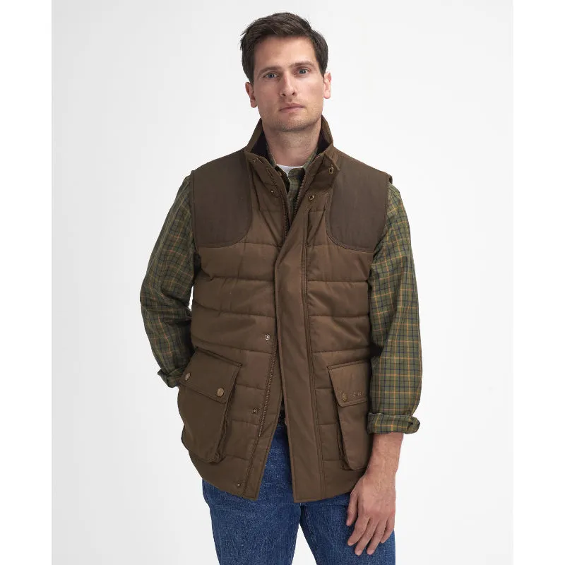 Barbour Bradford Tattersall Mens Gilet - Dark Sand