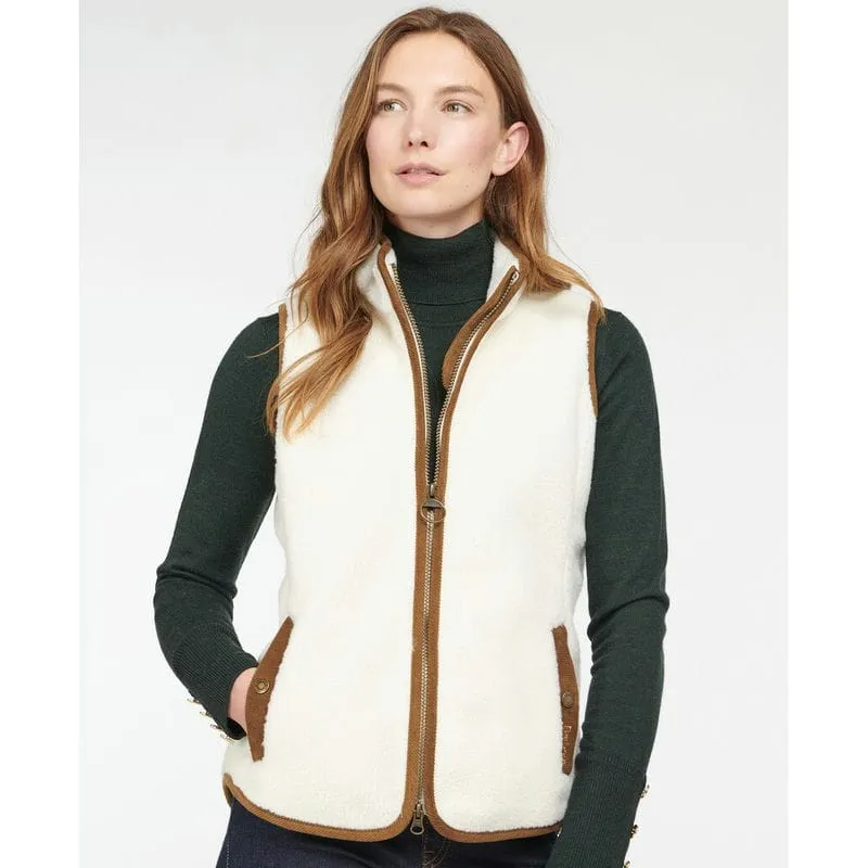 Barbour Burford Ladies Fleece Gilet - Winter Pearl/Classic