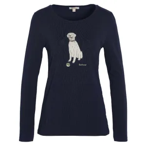 Barbour Fareham Ladies Long Sleeve T-Shirt - Navy