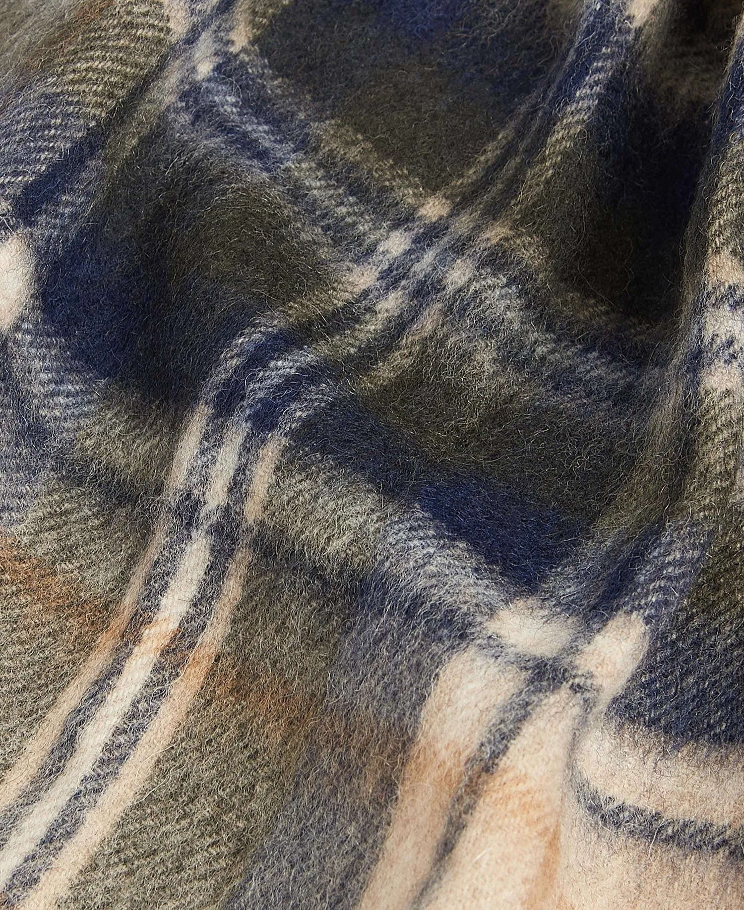 Barbour New Check Tartan Scarf - Beige