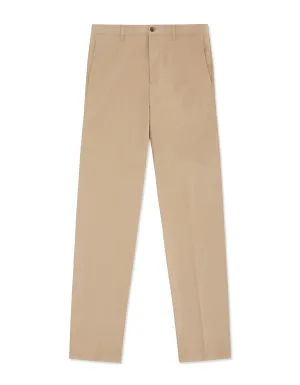 Beige Cotton Stretch Chino