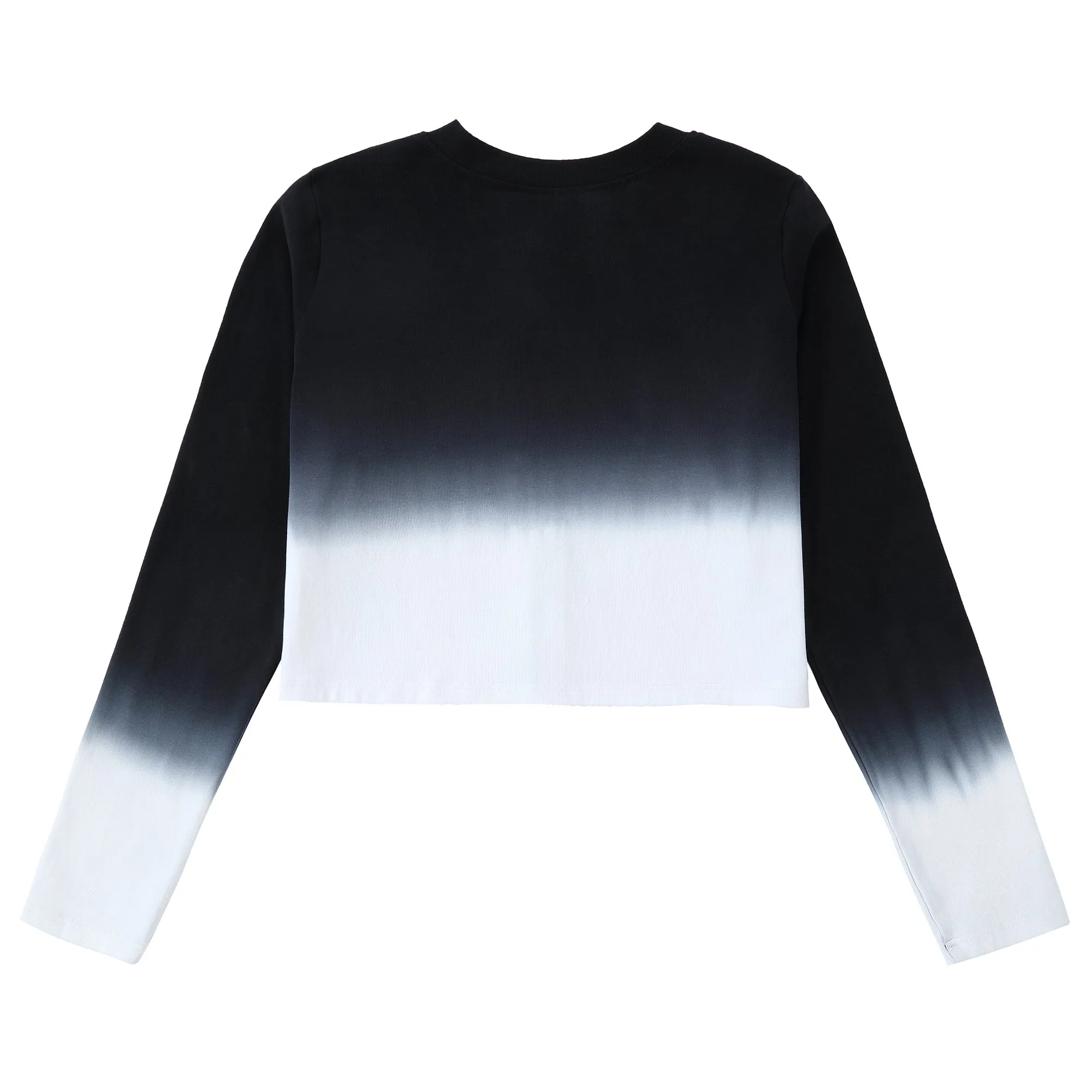 Black Dip Dyed Cropped Cardigan