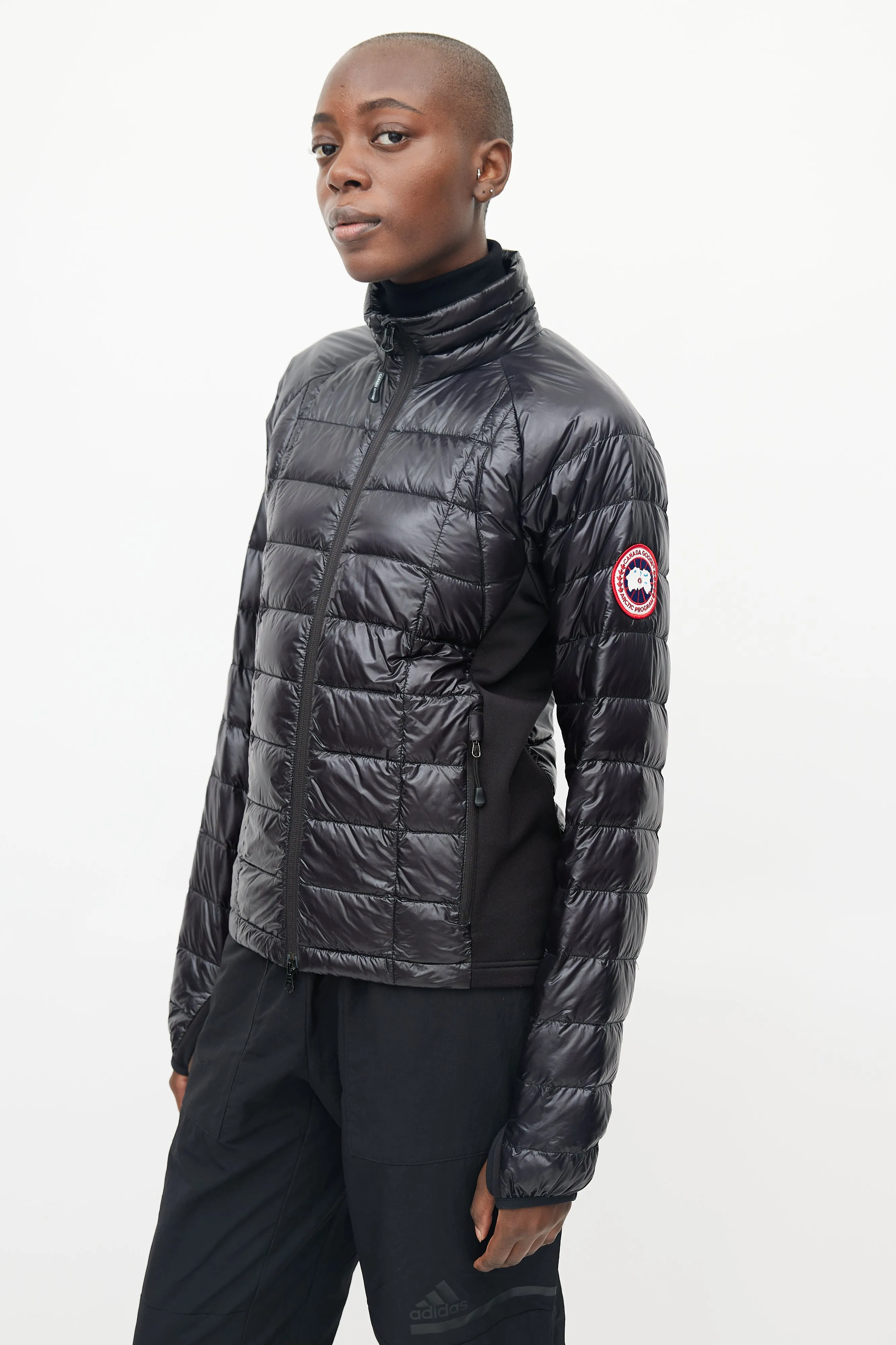 Black Nylon Hybridge Jacket