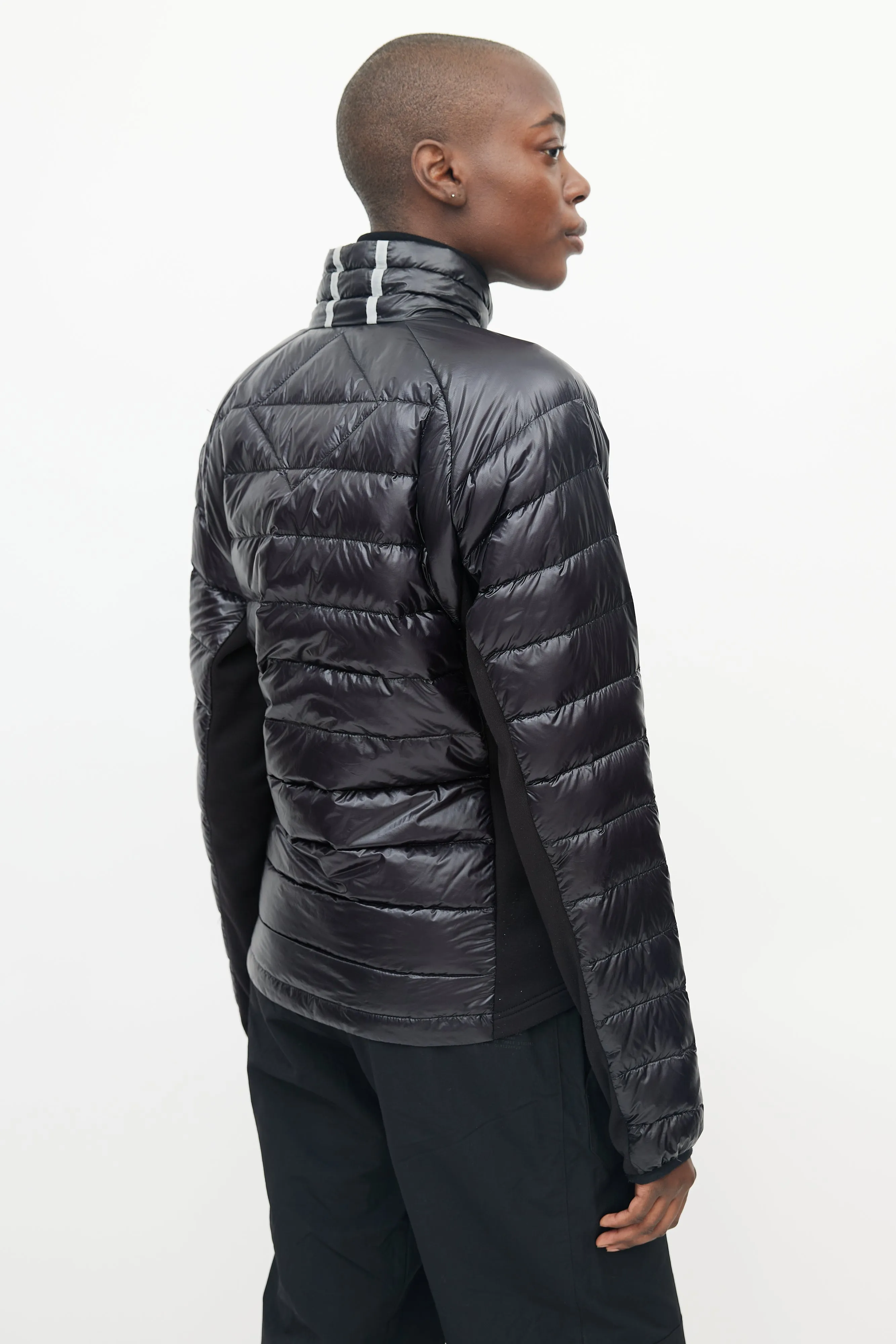 Black Nylon Hybridge Jacket