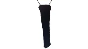 Black Spaghetti Strap Maxi Dress, XS