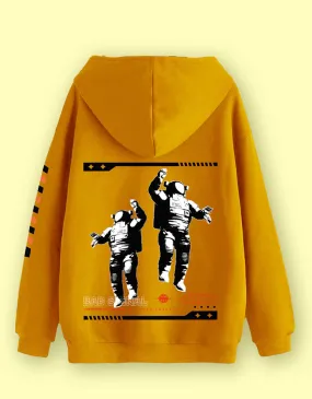 Bold in Mustard: Men's Graphic Hoodie