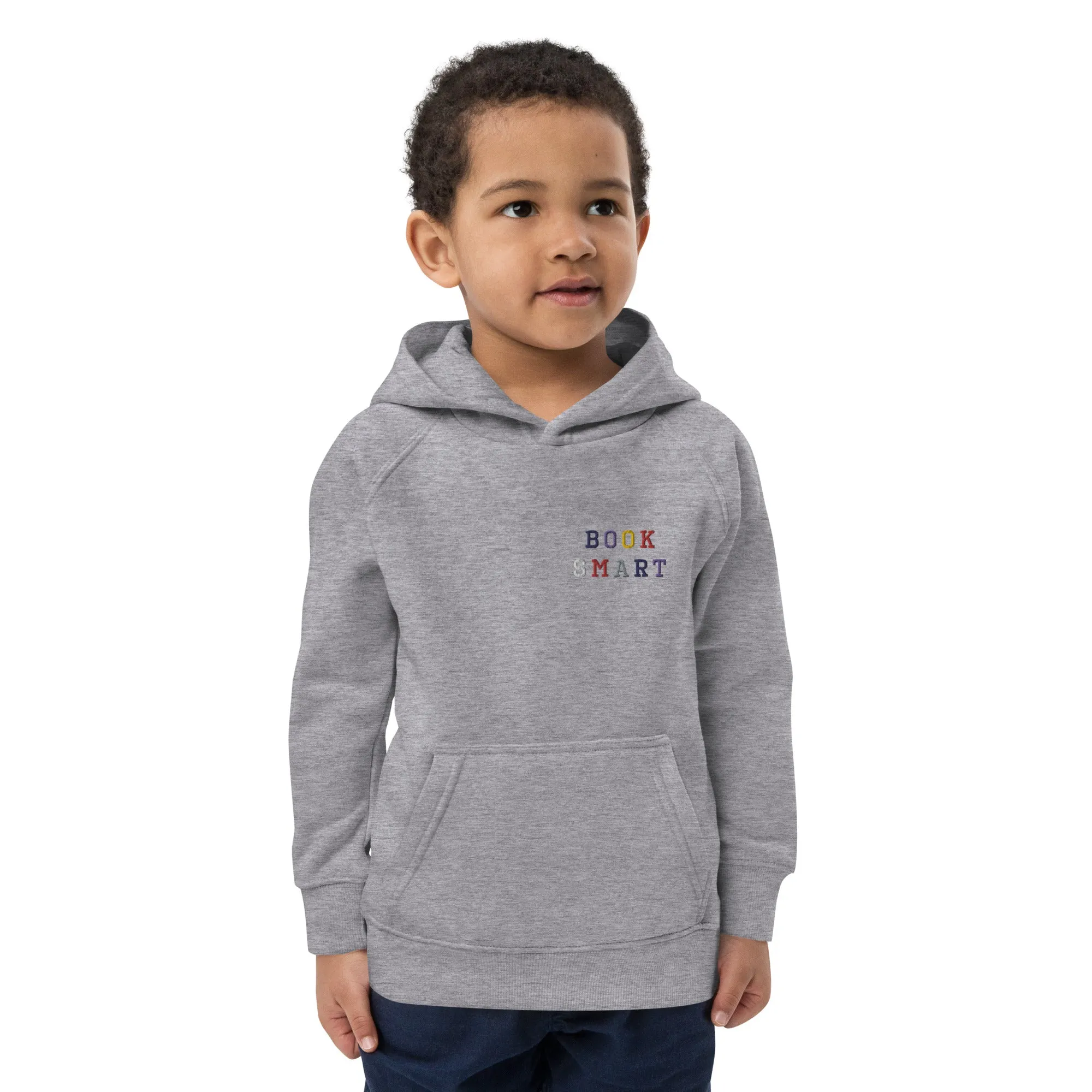 Book Smart Embroidered Kids Hoodie