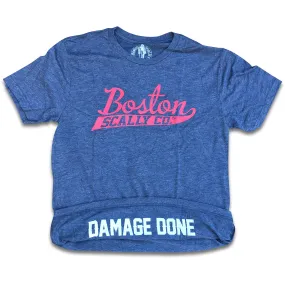 Boston Scally The Damage Done Tee T-Shirt- Game Day Blue