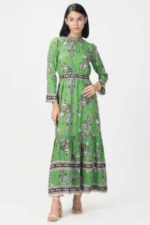 Botanic fall Dress Green