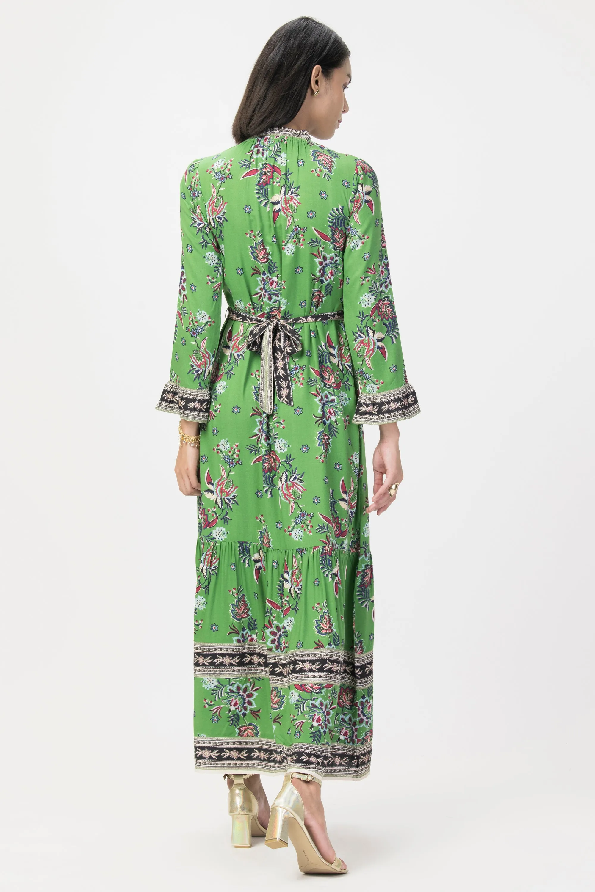 Botanic fall Dress Green