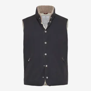 Brunello Cucinelli Techno Cotton Gabardine Down Gilet