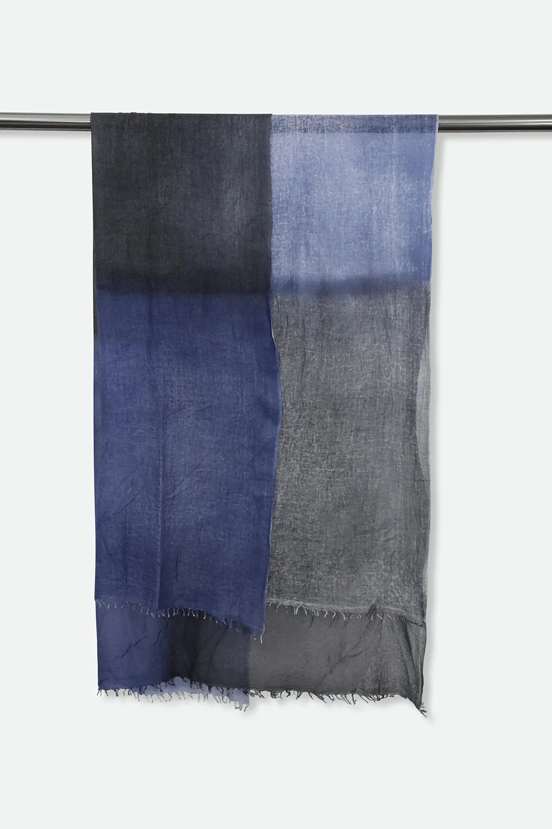 BRYAN NAVY SCARF IN HAND DYED CASHMERE