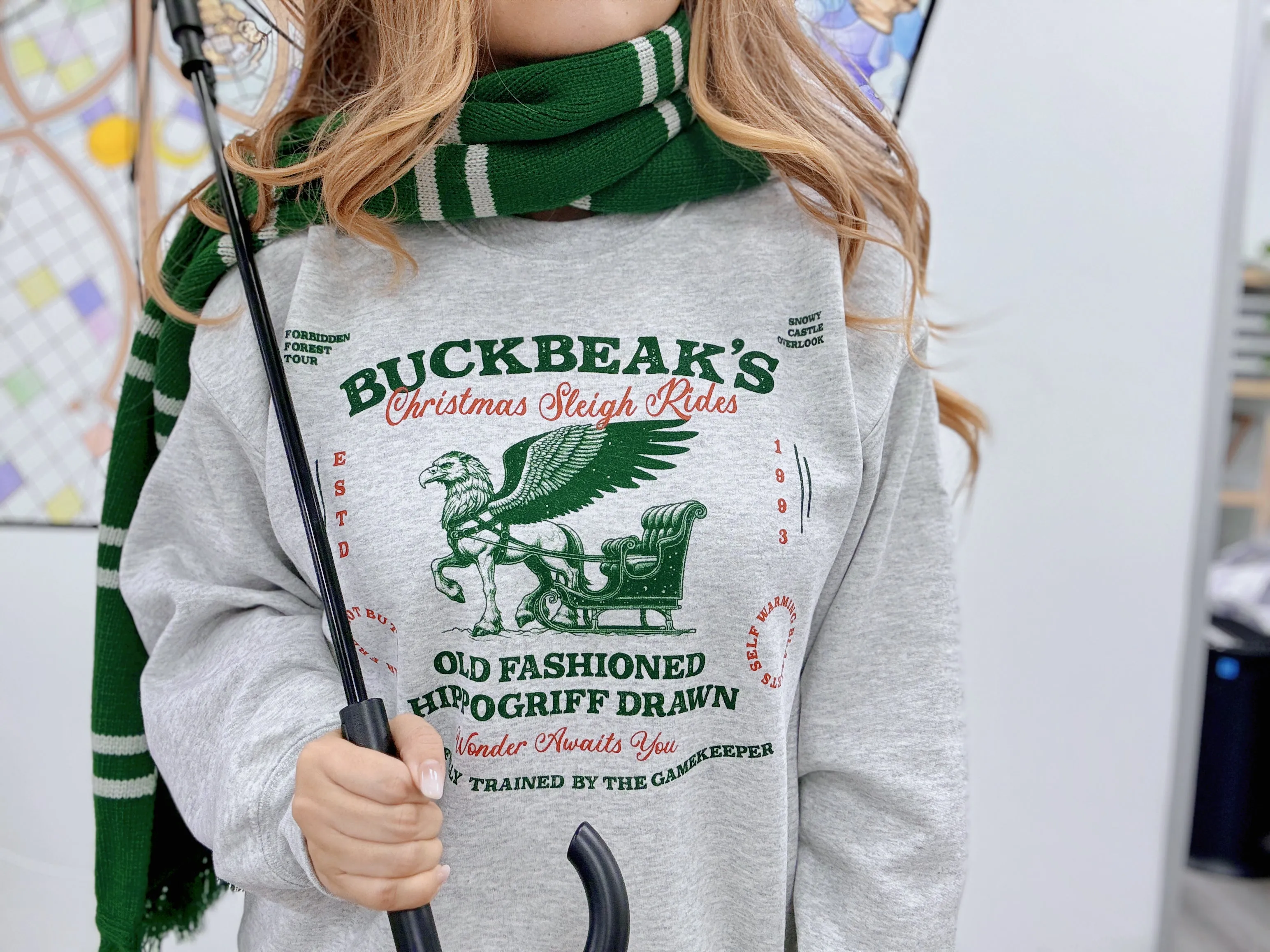 Buckbeak Sleigh Rides Sweatshirt