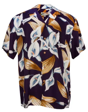 Calla Lily Mens Shirt in Purple