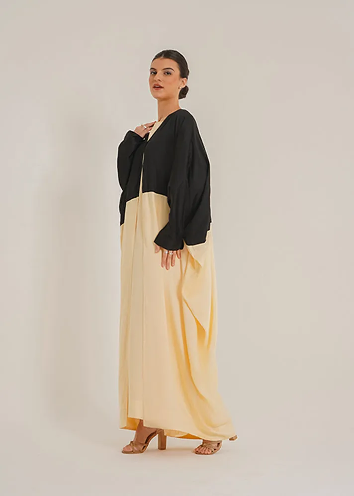 Carla Dual Black Abaya &Laila  Butter Slip