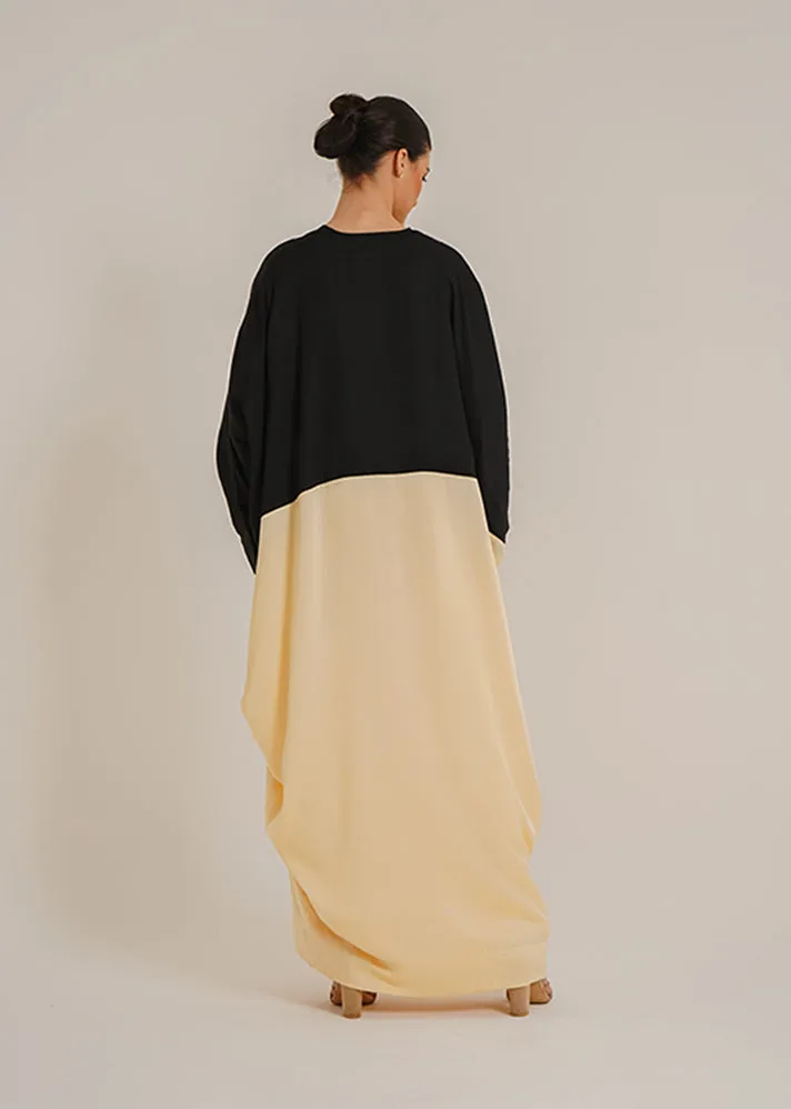 Carla Dual Black Abaya &Laila  Butter Slip