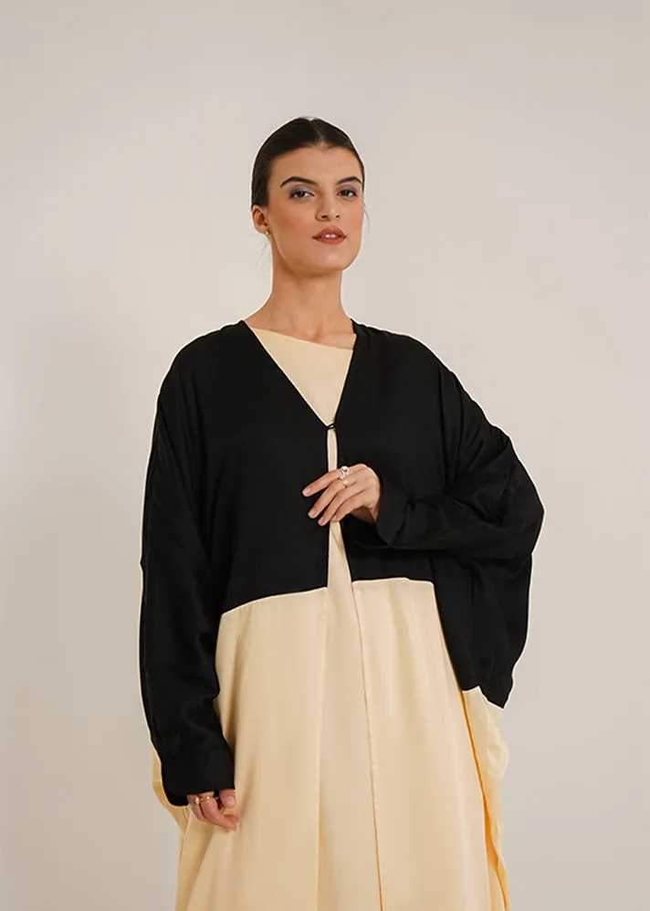 Carla Dual Black Abaya &Laila  Butter Slip