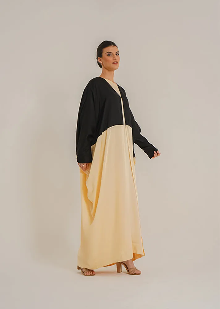 Carla Dual Black Abaya &Laila  Butter Slip