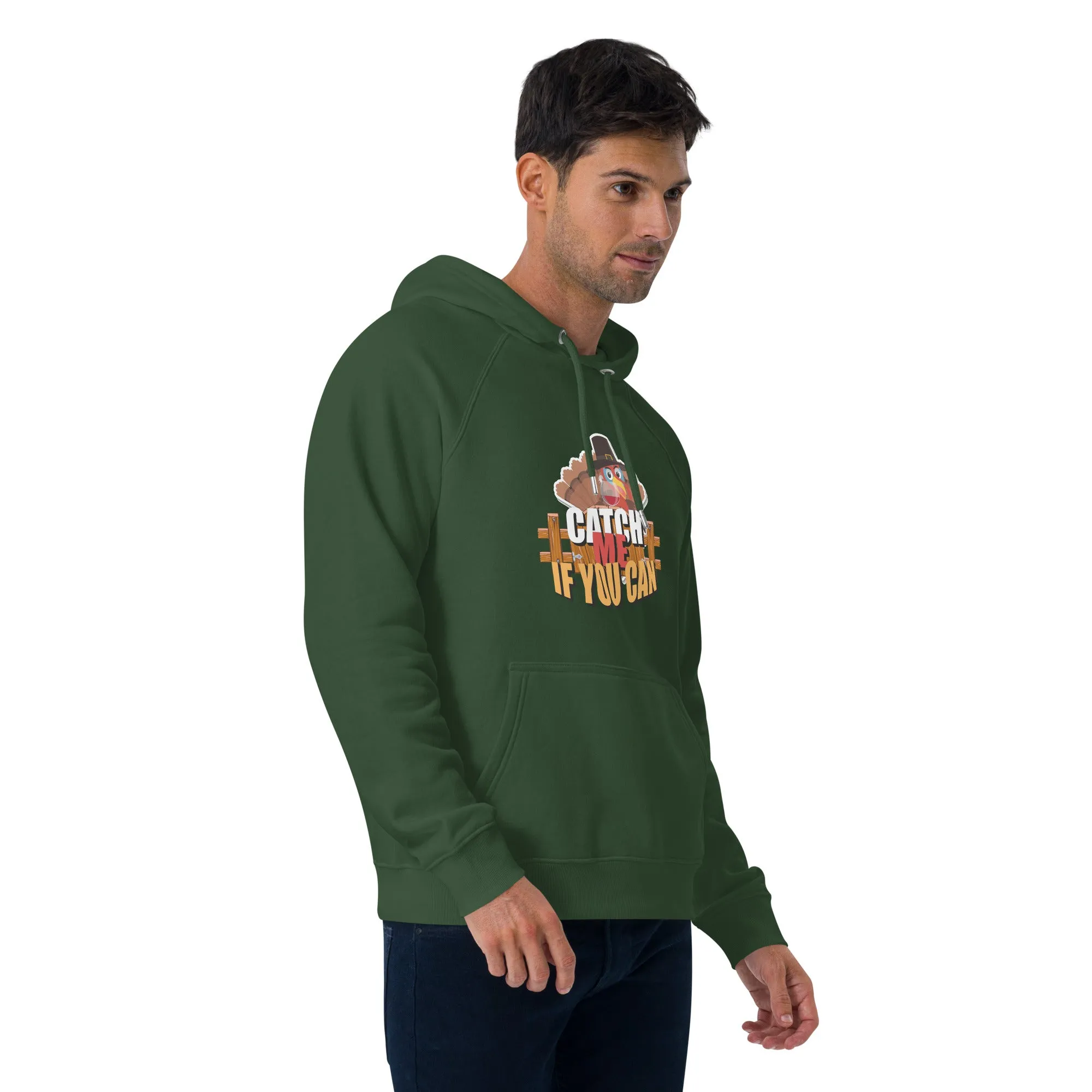 Catch Me If You Can Graphic Men Eco Raglan Hoodie