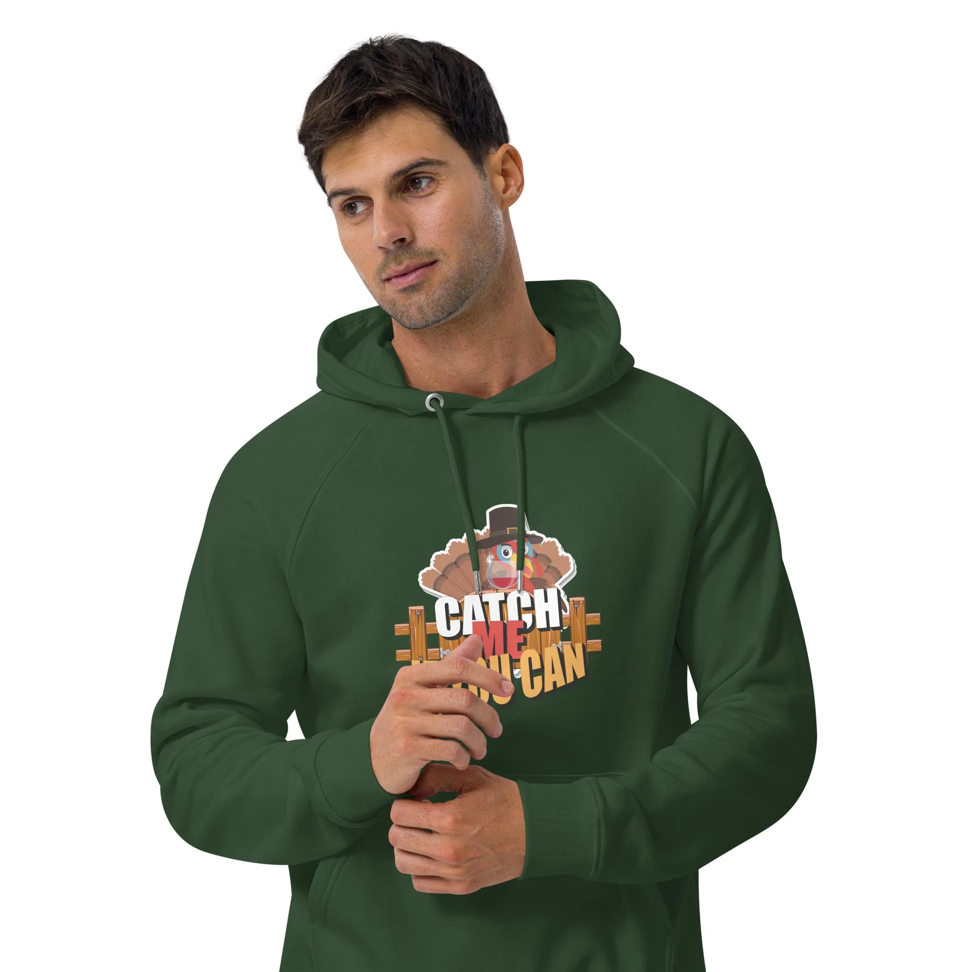 Catch Me If You Can Graphic Men Eco Raglan Hoodie