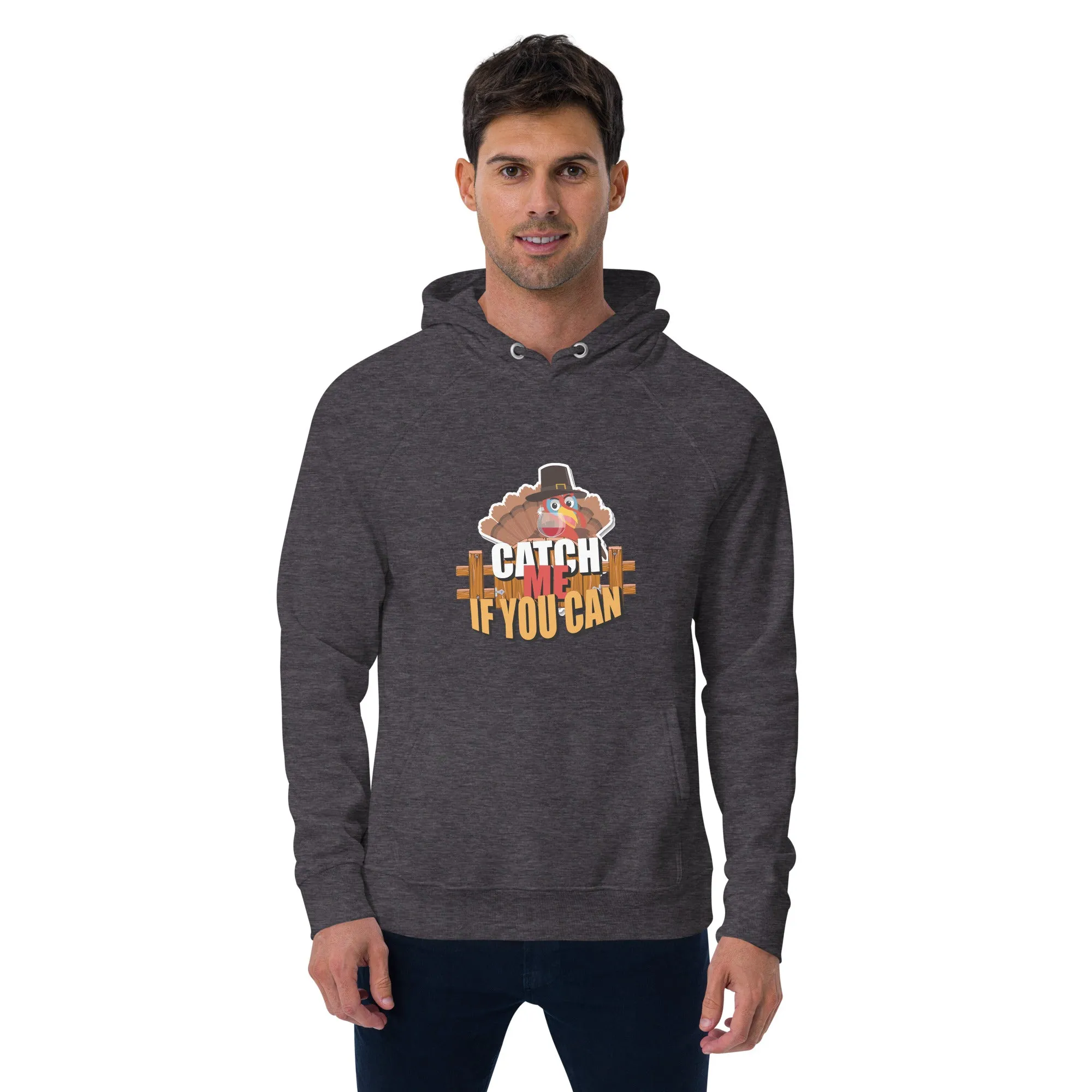 Catch Me If You Can Graphic Men Eco Raglan Hoodie