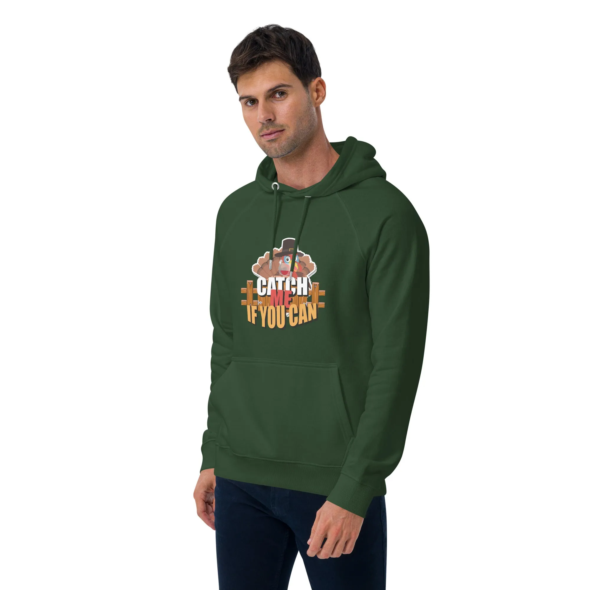 Catch Me If You Can Graphic Men Eco Raglan Hoodie