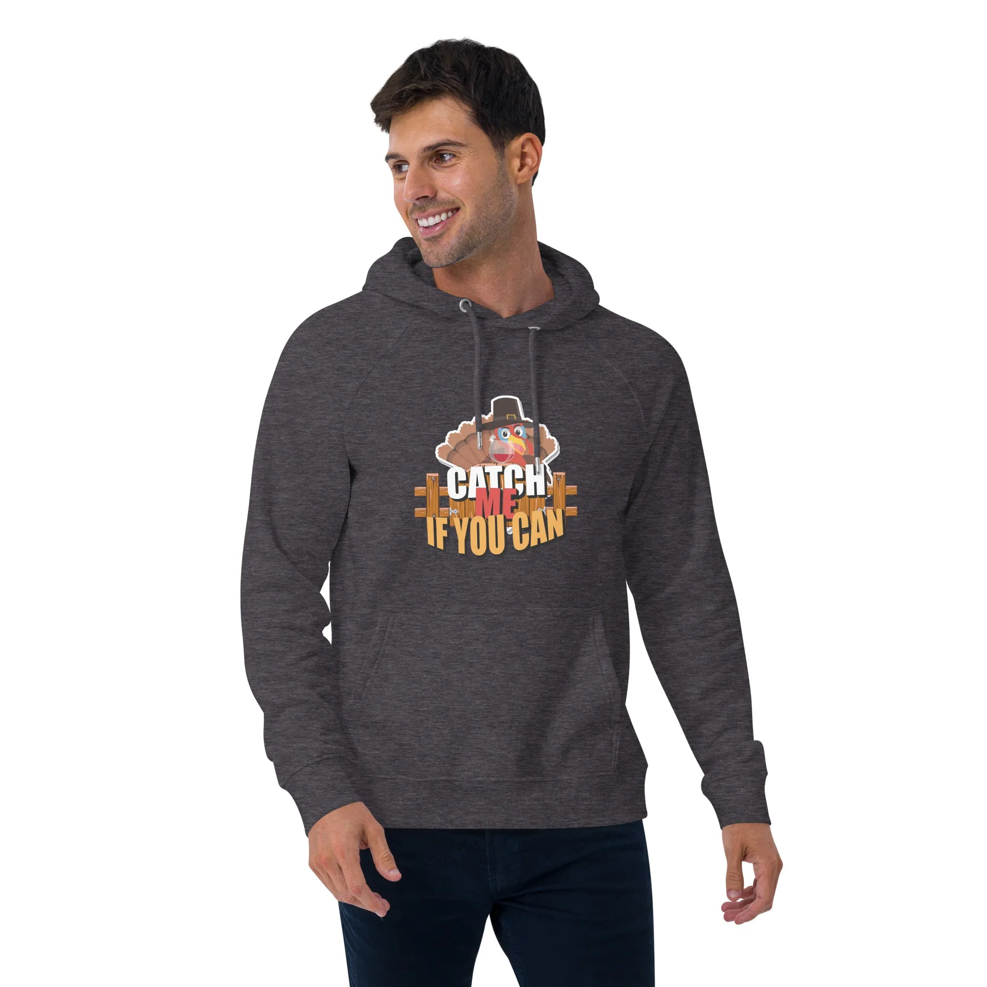 Catch Me If You Can Graphic Men Eco Raglan Hoodie