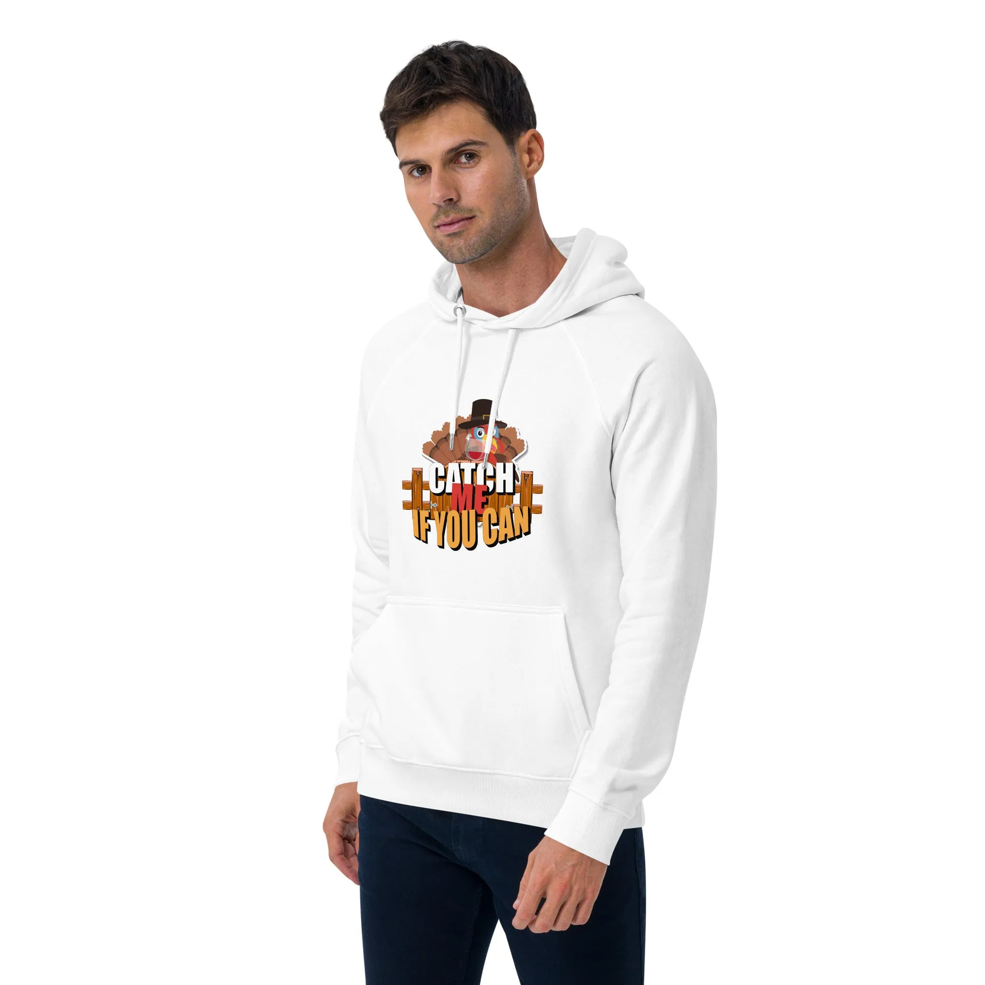 Catch Me If You Can Graphic Men Eco Raglan Hoodie