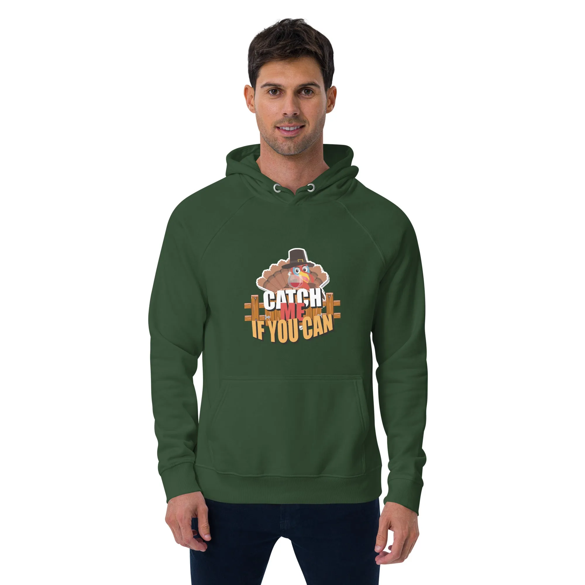 Catch Me If You Can Graphic Men Eco Raglan Hoodie