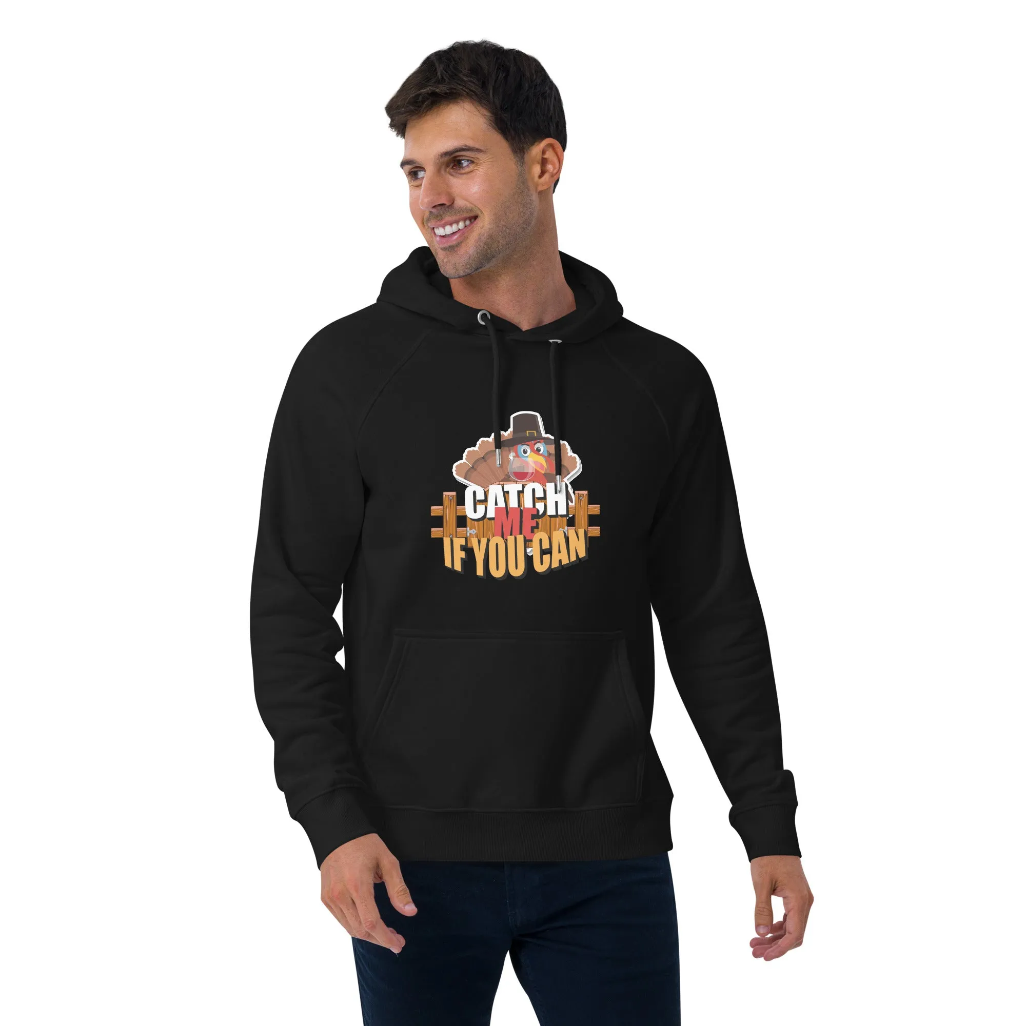 Catch Me If You Can Graphic Men Eco Raglan Hoodie