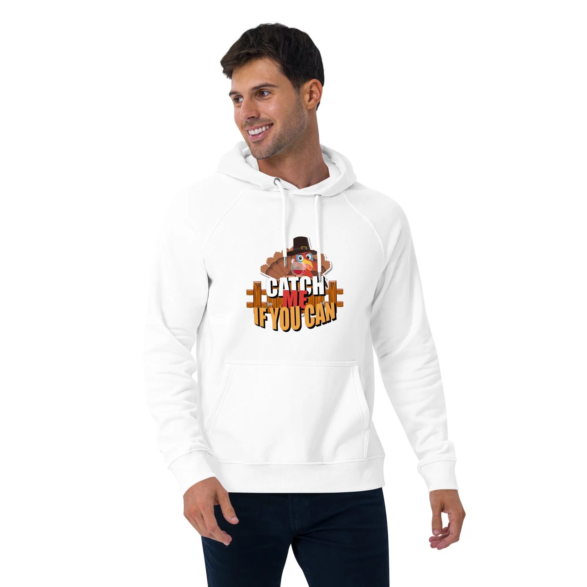 Catch Me If You Can Graphic Men Eco Raglan Hoodie