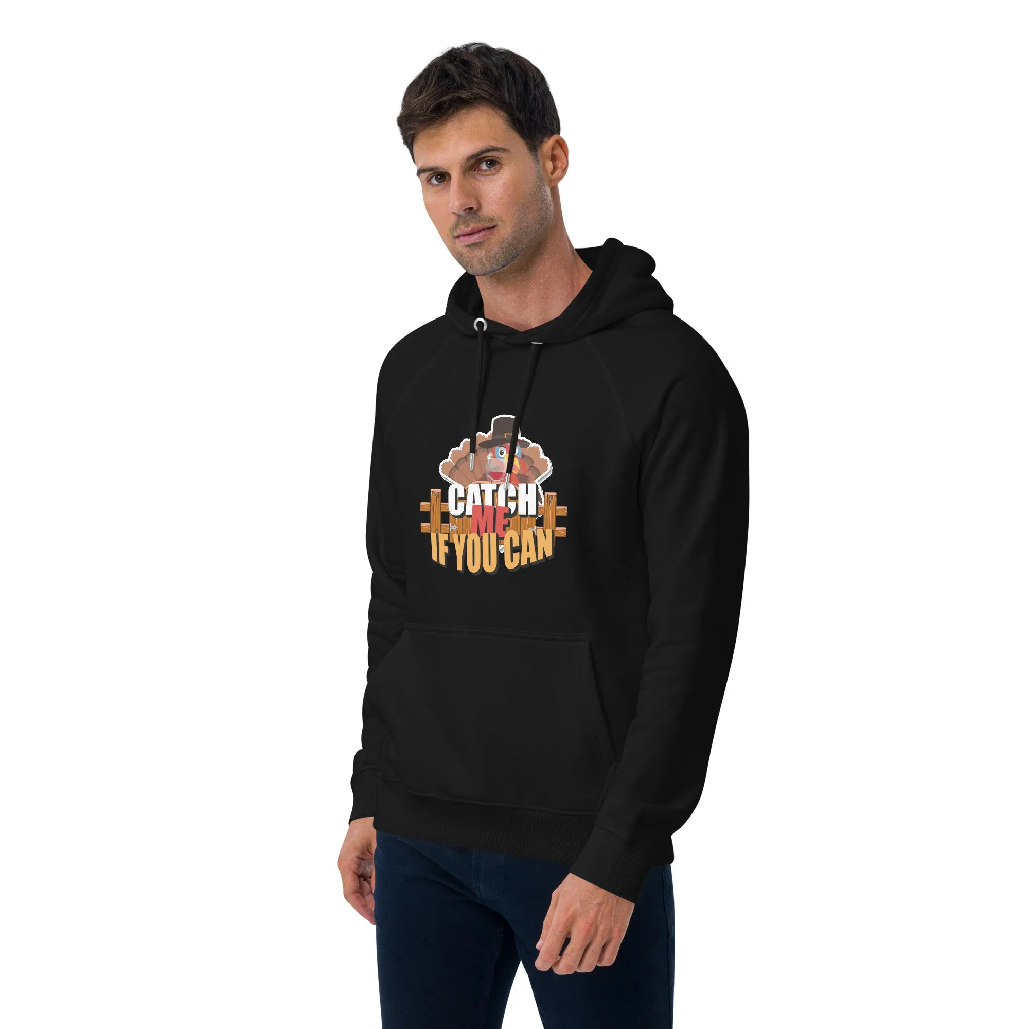 Catch Me If You Can Graphic Men Eco Raglan Hoodie