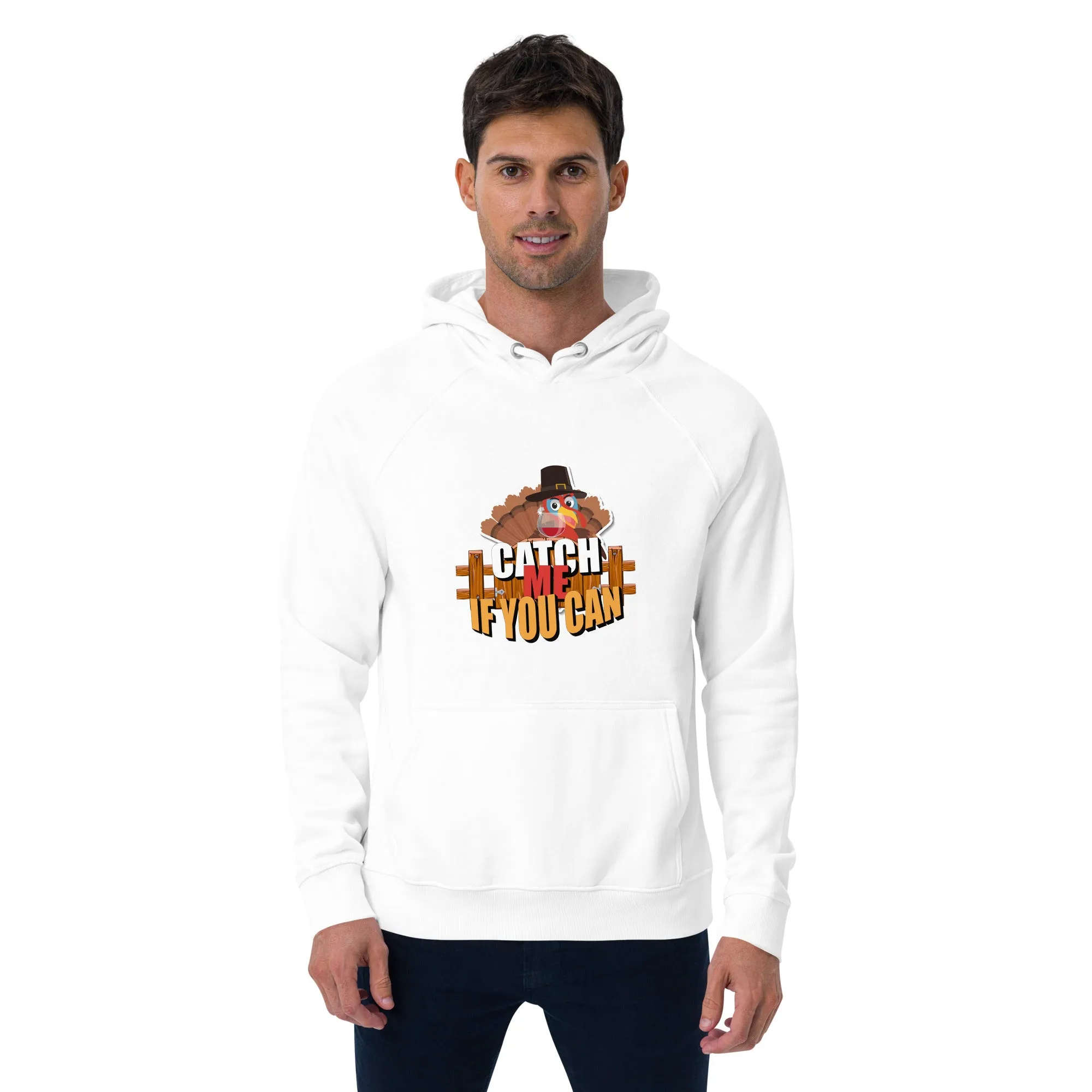 Catch Me If You Can Graphic Men Eco Raglan Hoodie