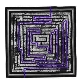 CHOKMAH - 100% Pure Mulberry Designer Silk Scarf 36 inch Square - Hypoallergenic - rawr. - by Esther Bigfoot  - Psychic Self Defense Shield